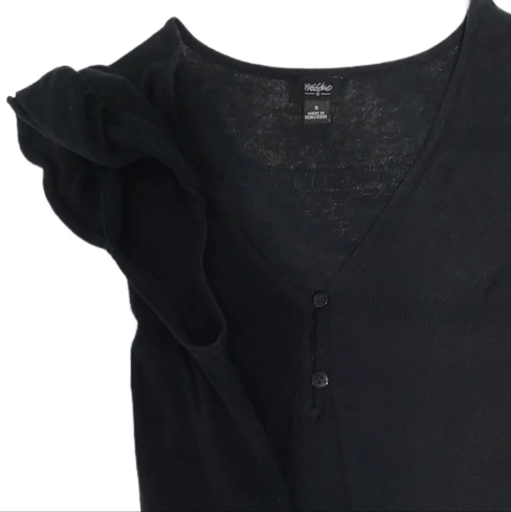 Mossimo Women's Vintage Size Small Fairy Grunge Top with Cap Sleeves Black